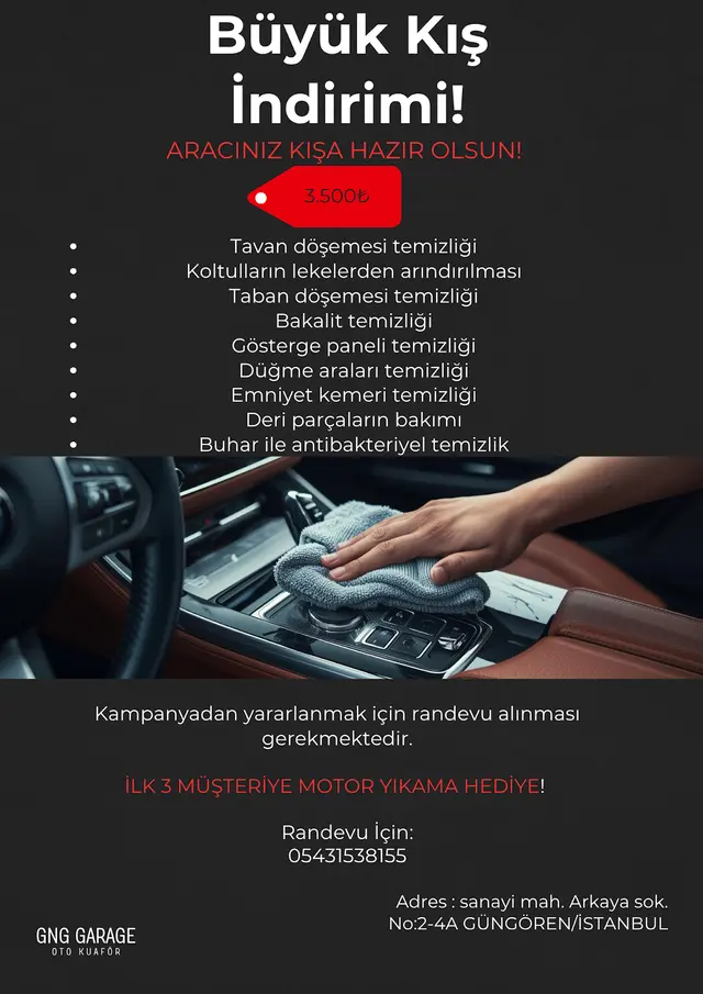 Güngören Garage Detaylı Oto Kuaför